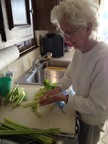 Cleaning the celery